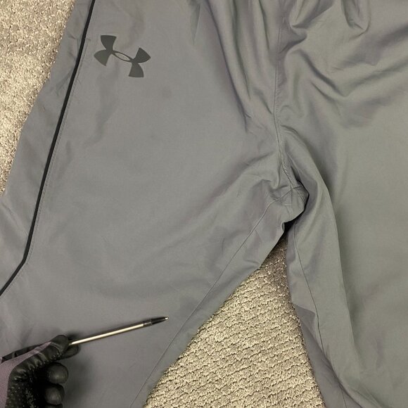 Under Armour Storm1 Loose Pants Men's Large Gray Water Resistant Woven Track Gym - Picture 6 of 16